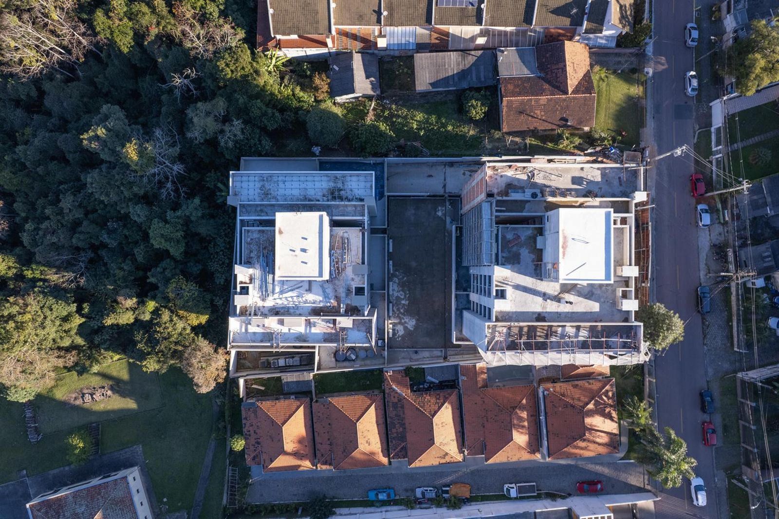 Foto aérea da obra do Yes Ecoville